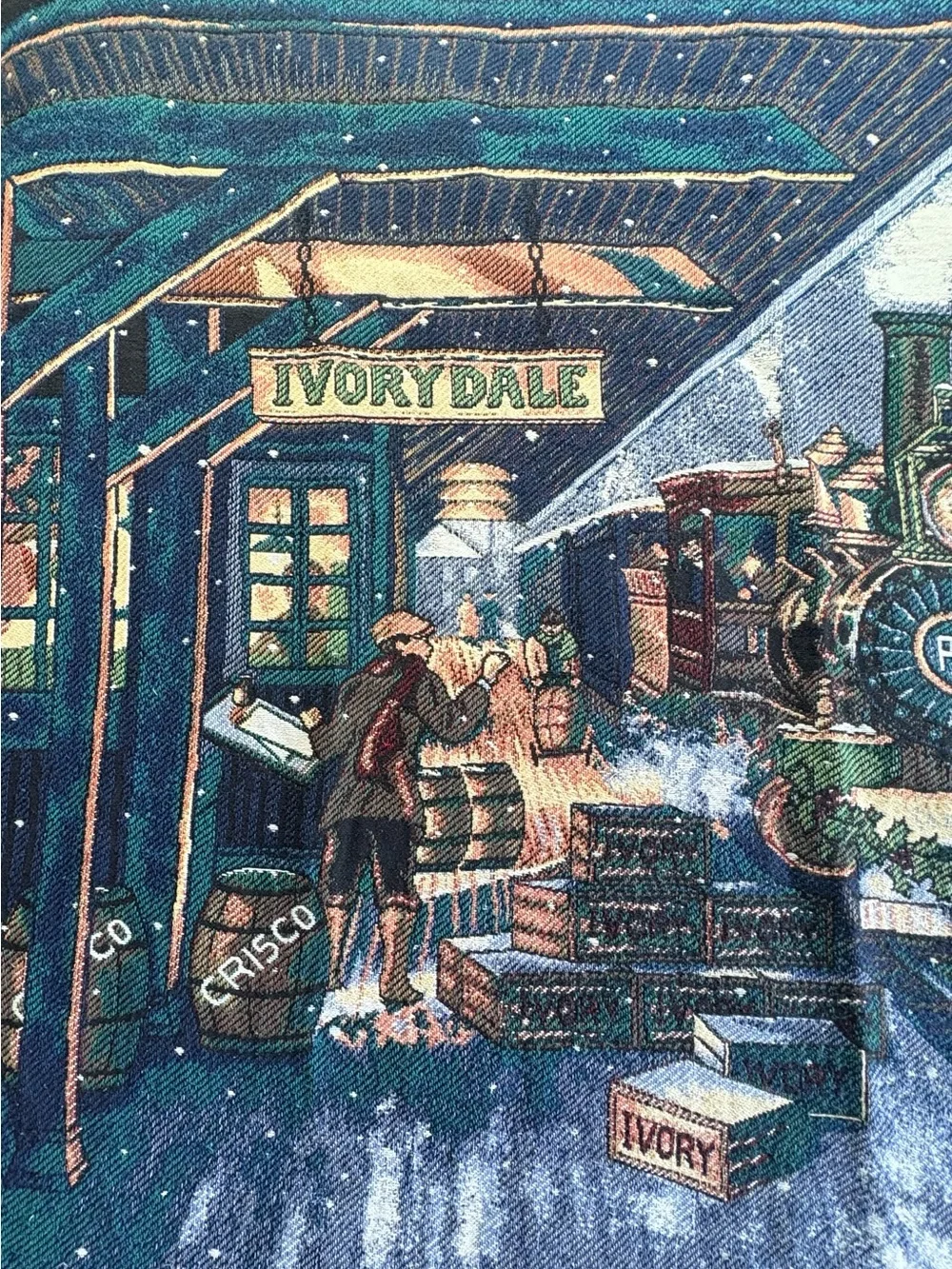 Tapestry Blanket Holiday Scene
